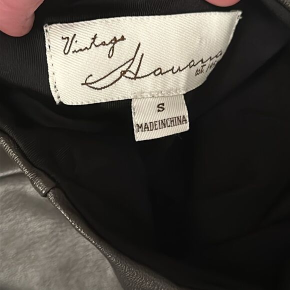 VINTAGE HAVANA stretch faux leather legging size small - Picture 3 of 7